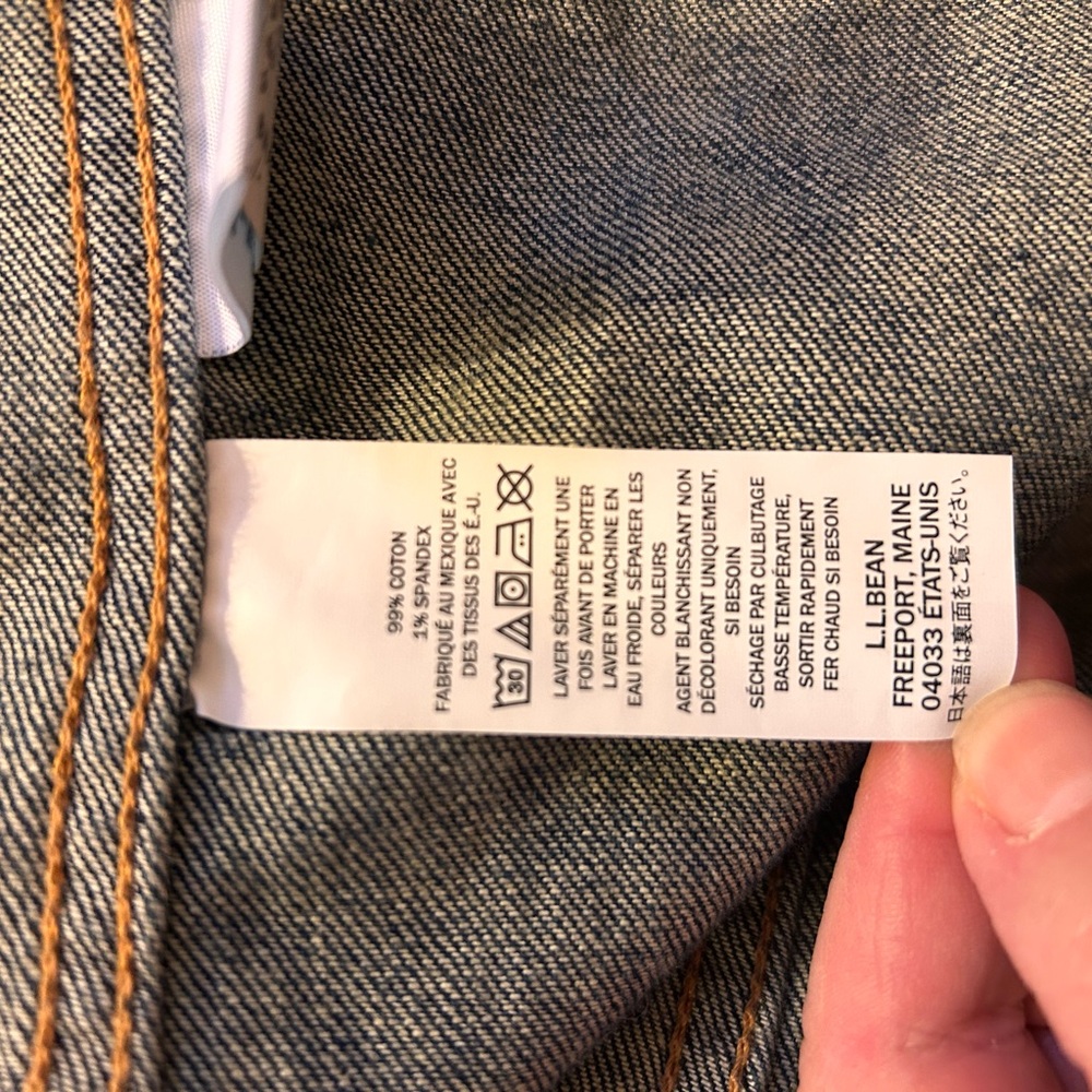 L.L. Bean Women’s Dark Blue Denim Jacket - Picture 7 of 11